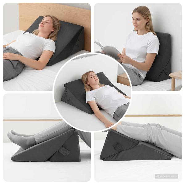 ARDEBO.de - Keil Kopfkissen Sonstiges Grau