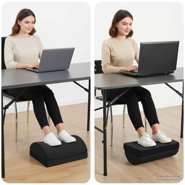 ARDEBO.de - Fußstützenkissen Uni Schwarz