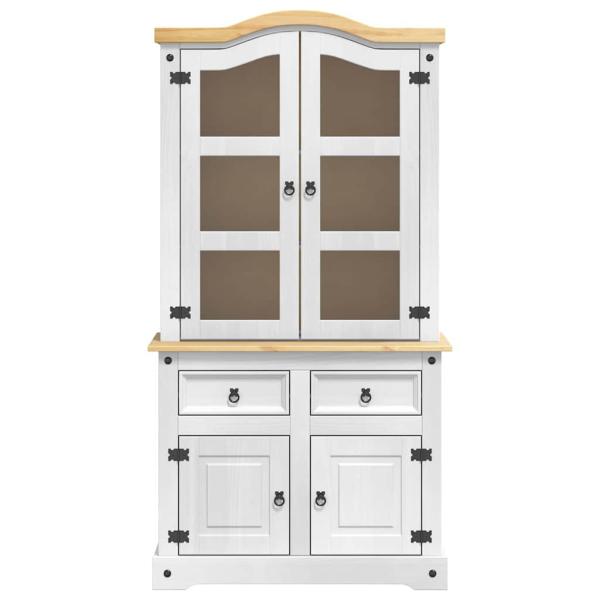 Sideboard Weiß 100 x 48,5 x 179 cm Massives Kiefernholz