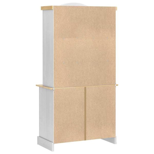 Sideboard Weiß 100 x 48,5 x 179 cm Massives Kiefernholz