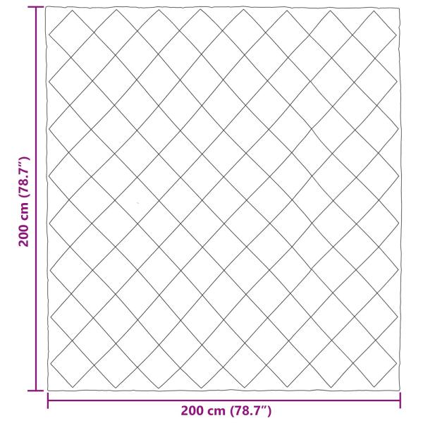 Ganzjahresbettdecke Grün und Anthrazit 200 x 200 cm Mikrofaser