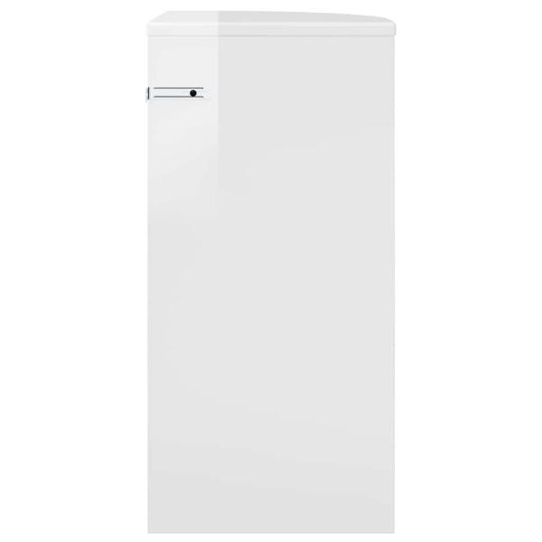 Beistelltisch Hochglanz Weiß 29,6 x 29,6 x 60 cm Holzwerkstoff