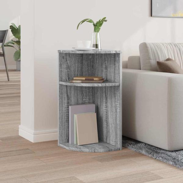 ARDEBO.de - Beistelltisch Graues Sonoma 29,6 x 29,6 x 60 cm Holzwerkstoff