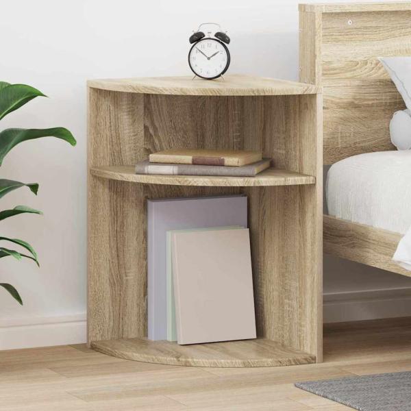 ARDEBO.de - Beistelltisch Sonoma-Eiche 39,7 x 39,7 x 60 cm Holzwerkstoff