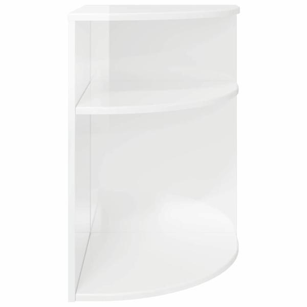 Beistelltisch Hochglanz Weiß 39,7 x 39,7 x 60 cm Holzwerkstoff