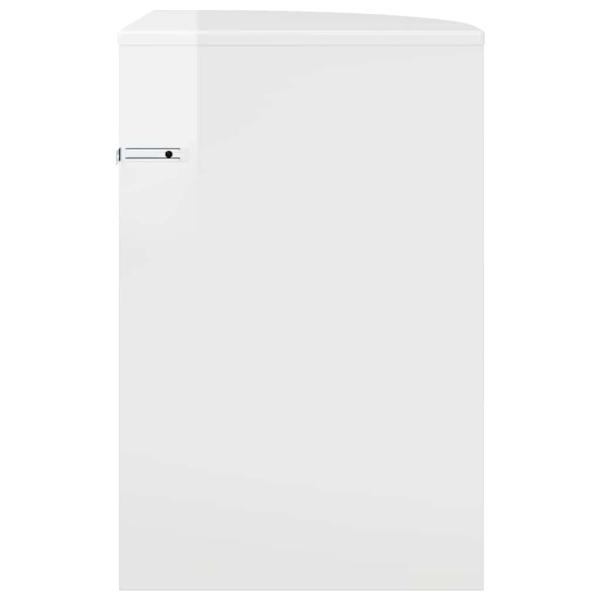 Beistelltisch Hochglanz Weiß 39,7 x 39,7 x 60 cm Holzwerkstoff