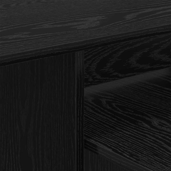 Konsolentisch Schwarz Eichen-Optik 80 x 50 x 225 cm