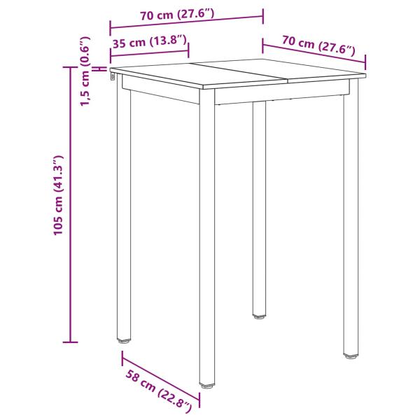 Stehtisch Holzwerkstoff Quadratisch