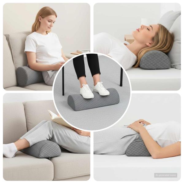 ARDEBO.de - Beinkissen Geometrisch Grau