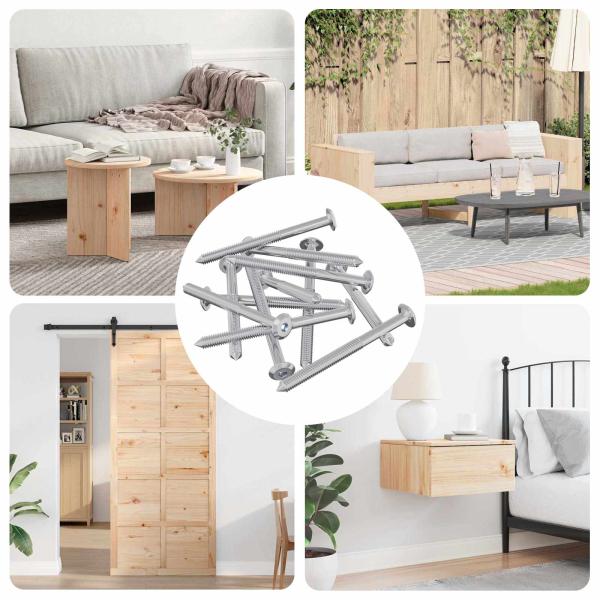 ARDEBO.de - Möbel-Schrauben 1400 pcs Silber Stahl