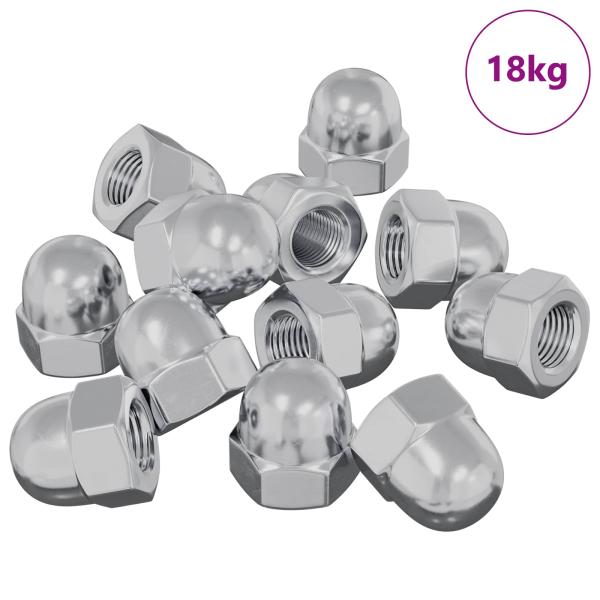 Sechskant-Eichelmuttern 3913 pcs Silber Eisen