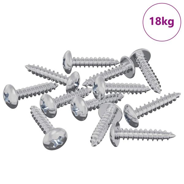 Holzschrauben 10976 pcs Silber Stahl