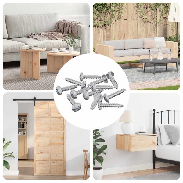 Holzschrauben 10976 pcs Silber Stahl