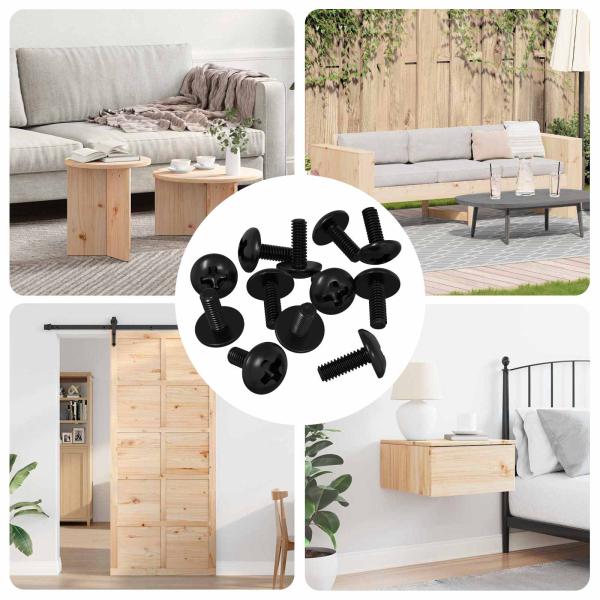 ARDEBO.de - Hülsen Schrauben 8182 pcs Schwarz 9,8 x 13 mm Eisen