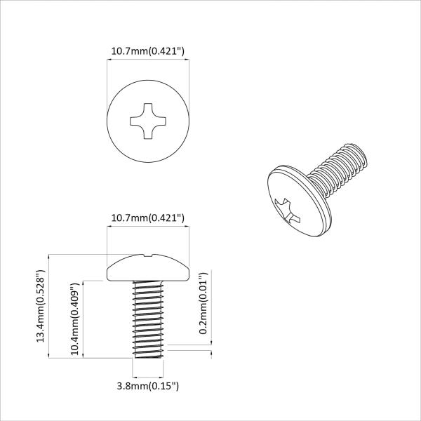 Hülsen Schrauben 8182 pcs Schwarz 9,8 x 13 mm Eisen