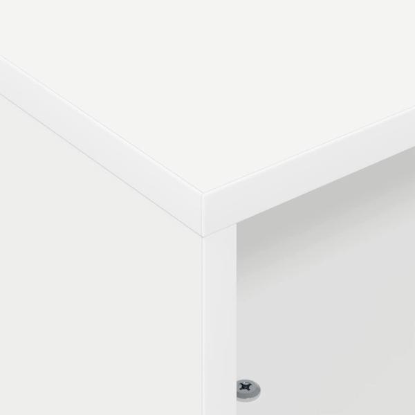 Beistelltisch mit Rädern Weiß 50 x 50 x 30 cm Holzwerkstoff