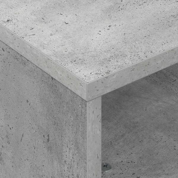 Beistelltisch mit Rädern Beton Grau 50 x 50 x 30 cm