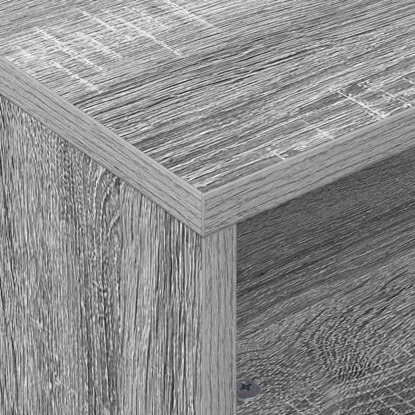 Beistelltisch mit Rädern Graues Sonoma 50 x 50 x 30 cm