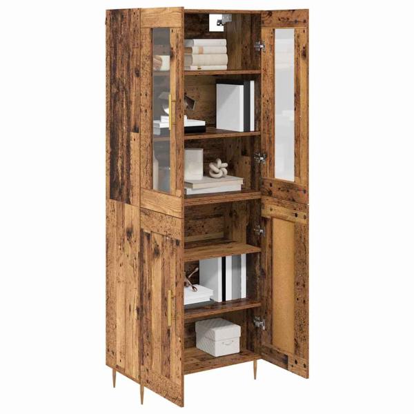Highboard 2 pcs Altholz 69,5 x 34 x 180 cm Holzwerkstoff
