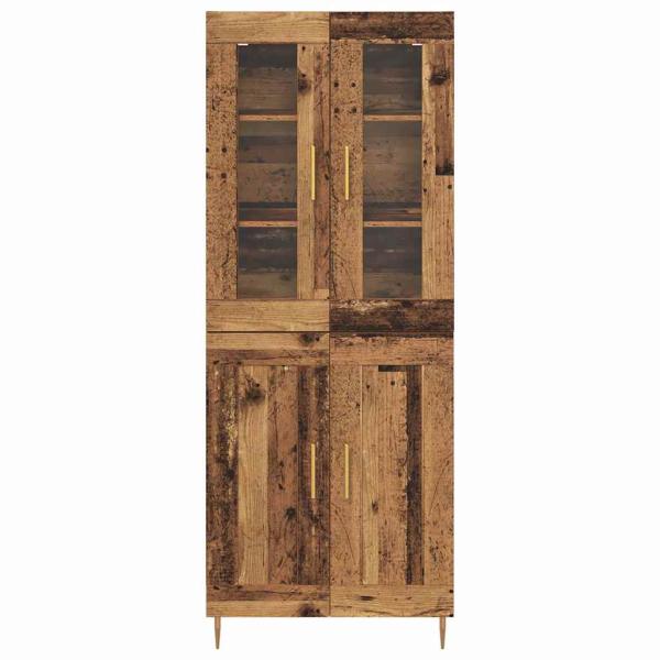 Highboard 2 pcs Altholz 69,5 x 34 x 180 cm Holzwerkstoff