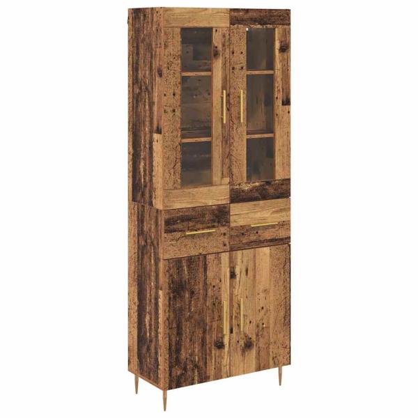 Highboard 2 pcs Altholz 69,5 x 34 x 180 cm Holzwerkstoff