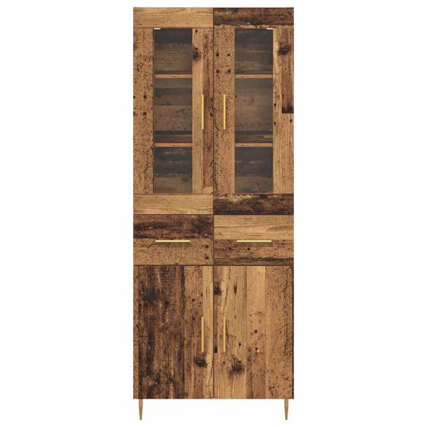 Highboard 2 pcs Altholz 69,5 x 34 x 180 cm Holzwerkstoff
