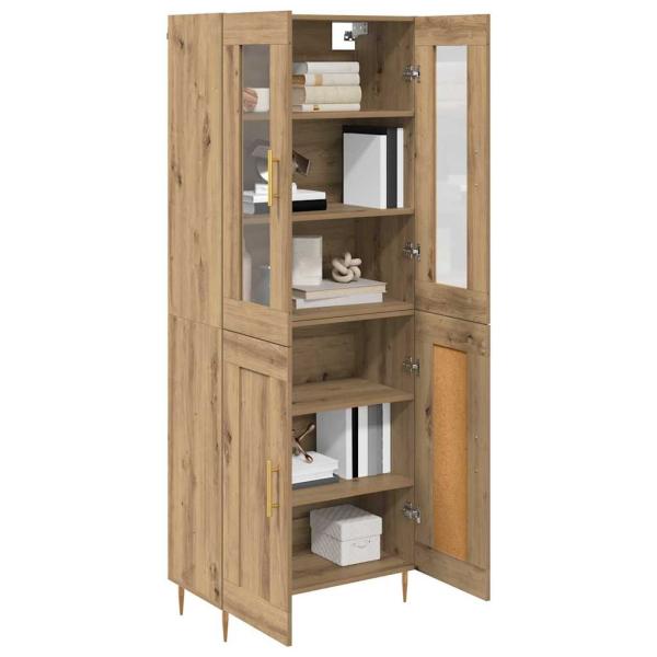 Highboard 2 pcs Artisan-Eiche 69,5 x 34 x 180 cm Holzwerkstoff