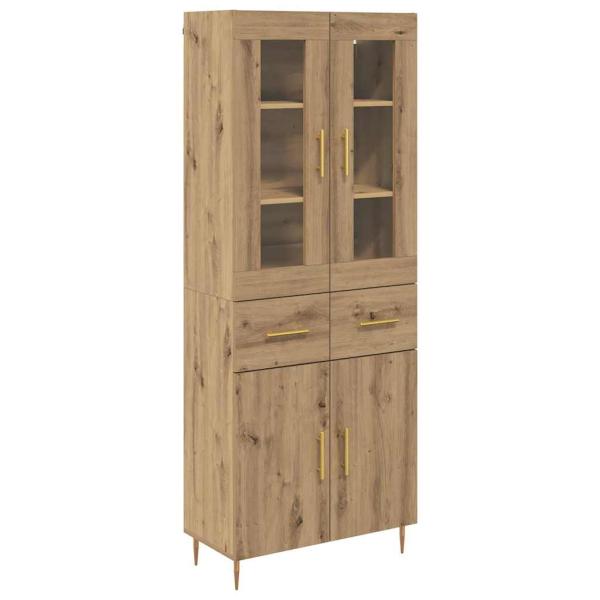 Highboard 2 pcs Artisan-Eiche 69,5 x 34 x 180 cm Holzwerkstoff