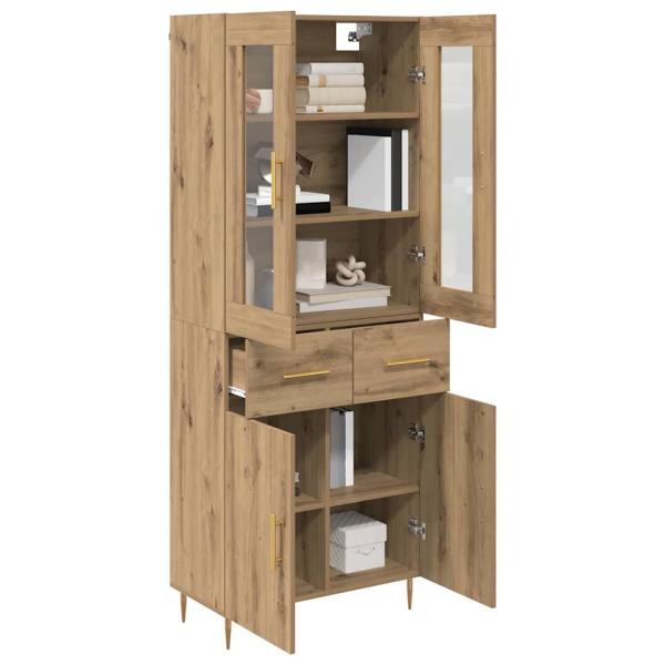 Highboard 2 pcs Artisan-Eiche 69,5 x 34 x 180 cm Holzwerkstoff