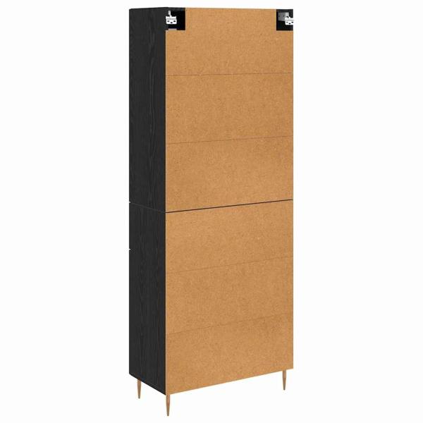 Highboard 2 pcs Schwarz Eichen-Optik 69,5 x 34 x 180 cm