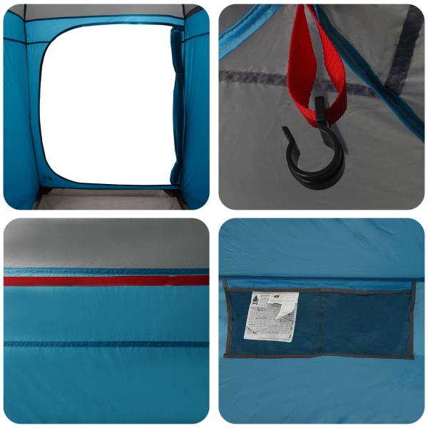 Duschzelt mit Speicher Blau 160 x 160 x 227 cm Stahl