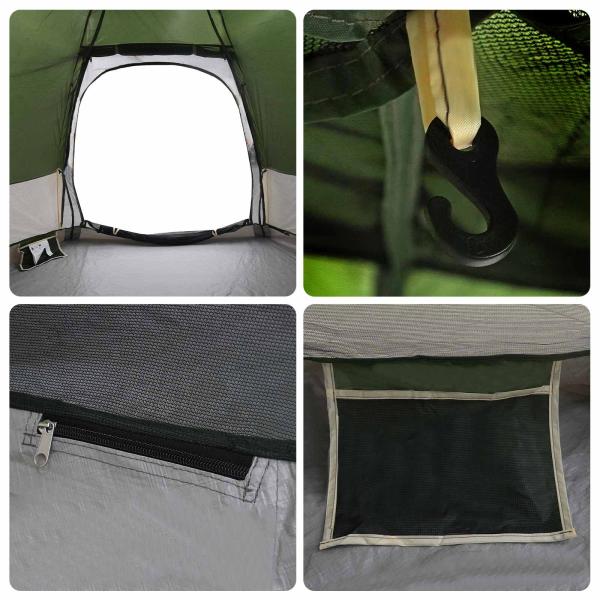 Sofort Zelt mit Speicher Grün 280 x 280 x 160 cm Stahl