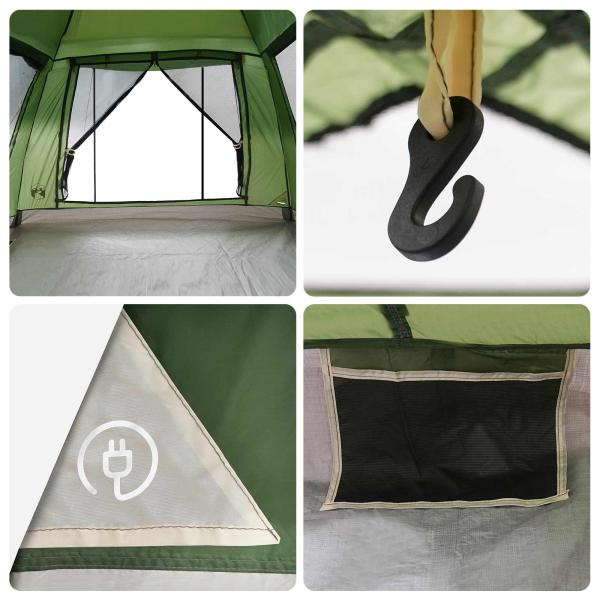 Sofort-Zelt mit Regenhaube für 3 Personen, schnell abnehmbar