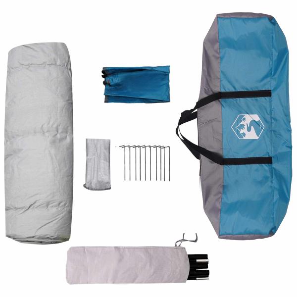 Sofort-Zelt mit Regenhaube für 3 Personen, schnell abnehmbar