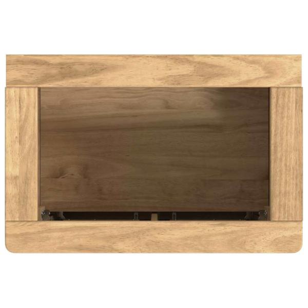 Waschbeckenschrank mit Regal FLORO Wachsbraun 60 x 40 x 80 cm