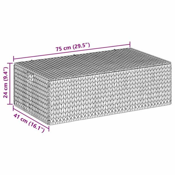 Aufbewahrungsbox Braun 75 x 42 x 23 cm Wasserhyazinthe