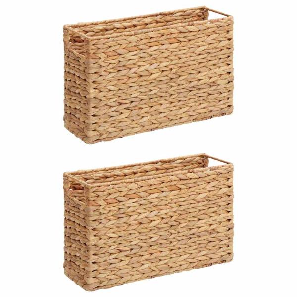 Zeitschriftenkörbe 2 pcs Natur 39 x 14 x 25 cm Wasserhyazinthe