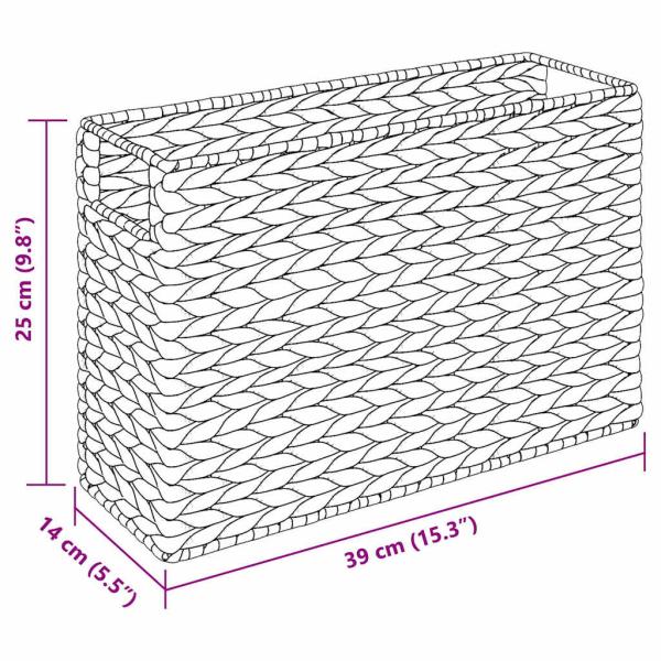 Zeitschriftenkörbe 2 pcs Natur 39 x 14 x 25 cm Wasserhyazinthe