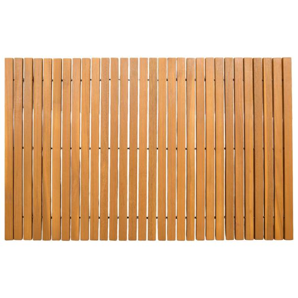 Badematte Uni Braun 80 x 50 cm Holz