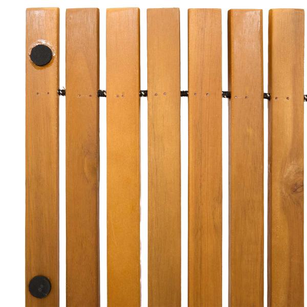 Badematte Uni Braun 100 x 60 cm Holz