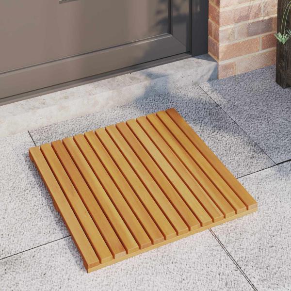 Badematte 2 stk. Natur 50 x 50 cm Massivholz Akazie
