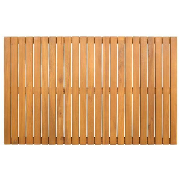 ARDEBO.de - Badematte Uni Braun 80 x 50 cm Holz