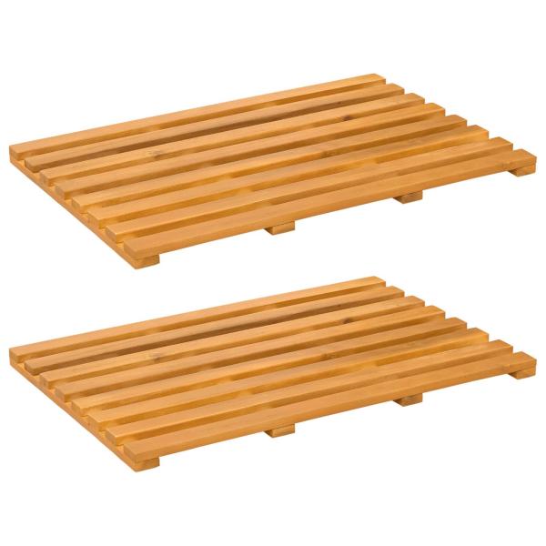 Badematte Uni Braun 100 x 53 cm Holz