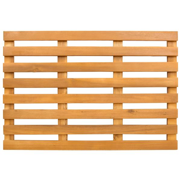 Badematte Uni Braun 100 x 53 cm Holz