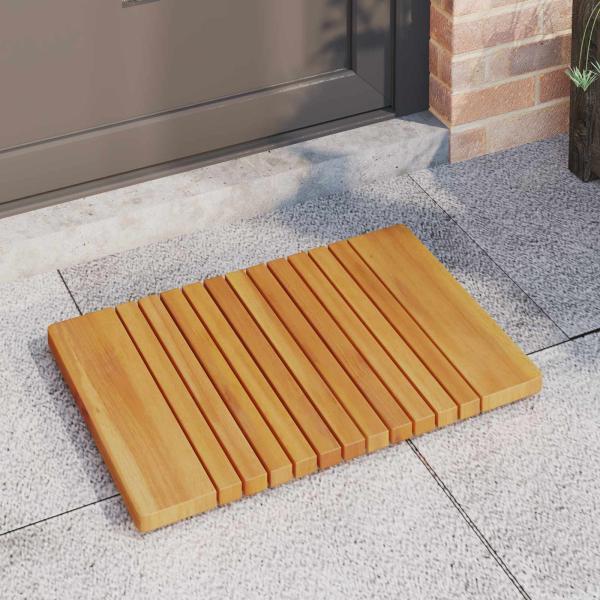 Badematte Uni Braun 59 x 40 cm Holz