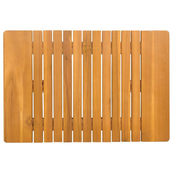 Badematte Uni Braun 59 x 40 cm Holz