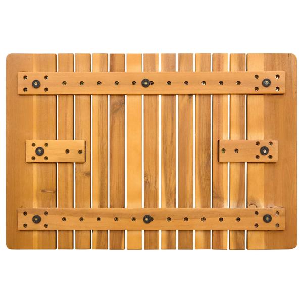 Badematte Uni Braun 59 x 40 cm Holz