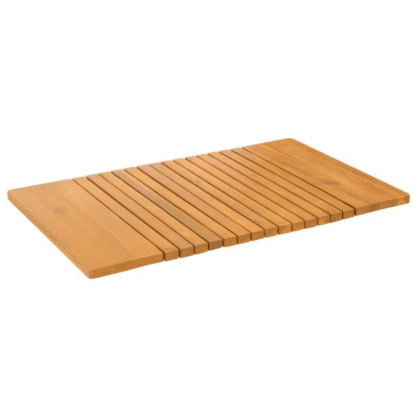 Badematte Uni Braun 59 x 40 cm Holz