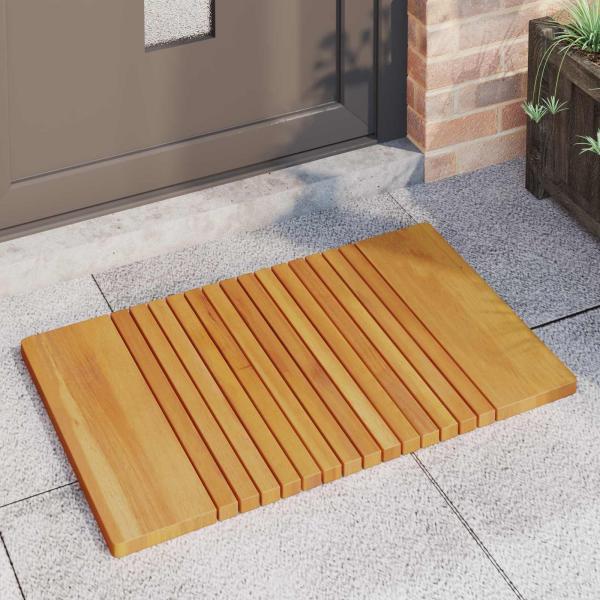 Badematte Uni Braun 59 x 40 cm Holz