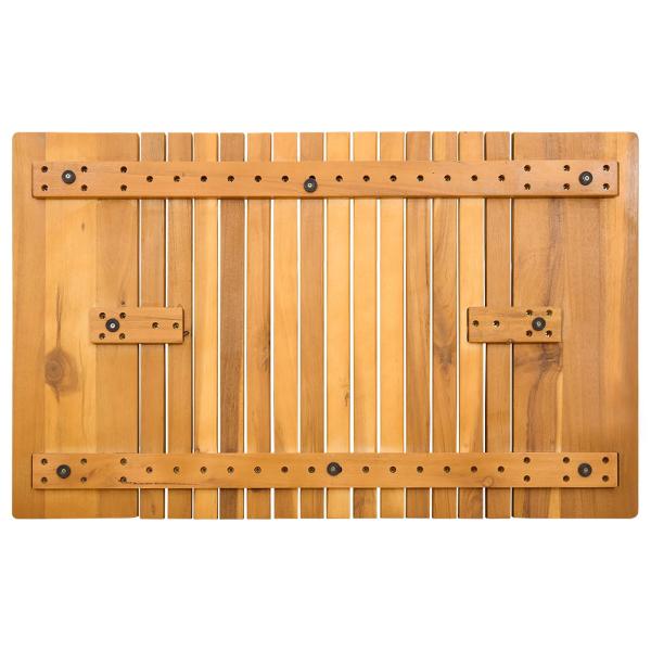 Badematte Uni Braun 59 x 40 cm Holz